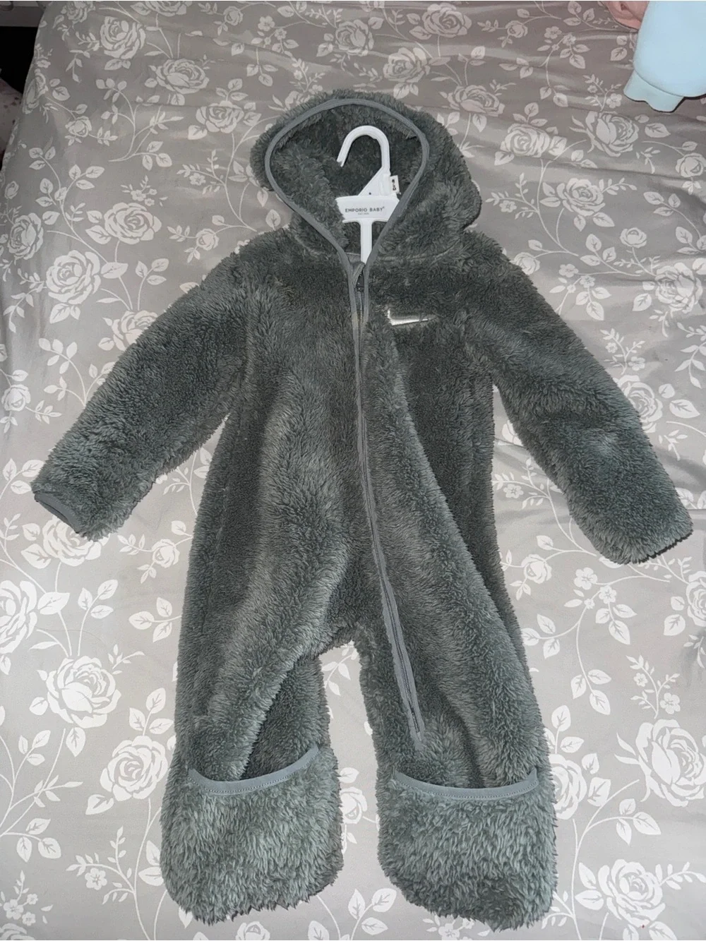 Nike Cozy Hooded Fleece One-Piece in Green